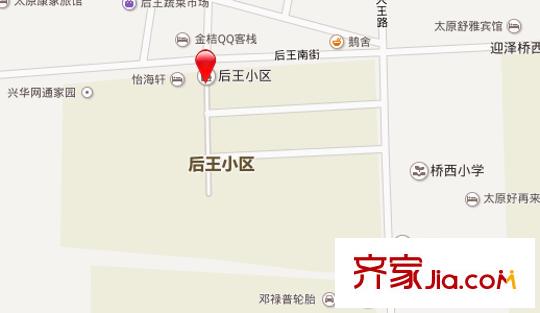后王小區(qū)交通圖太原  