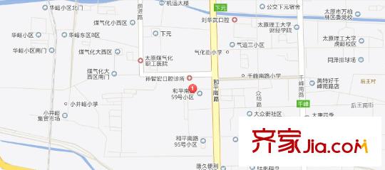 和平南小區(qū)交通圖太原  