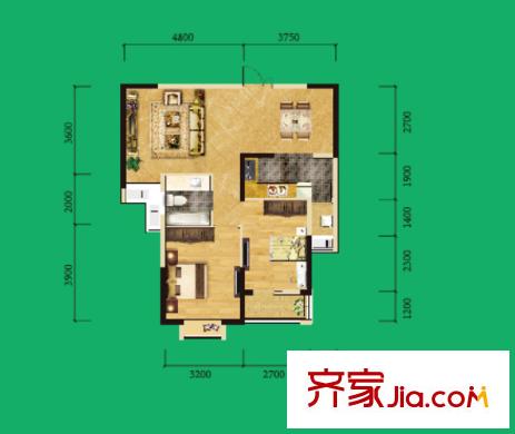 水仙里戶型圖二室二廳 戶型圖 2室2廳