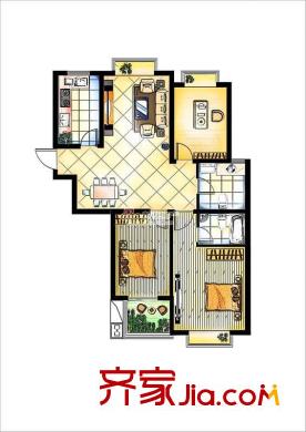 東湖景園（還建房）戶型圖東湖景園 3室 戶型圖 3室2廳2衛(wèi)1廚