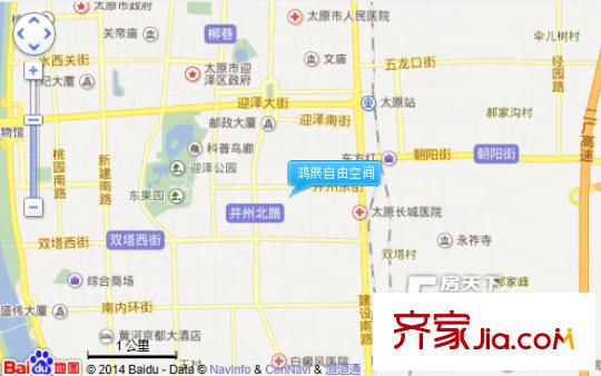 鴻辰自由空間交通圖太原  