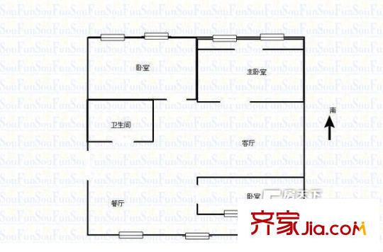 防疫站宿舍戶型圖16 3室