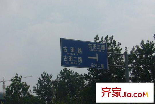 廣電江灣新城配套圖周邊路邊標(biāo)牌