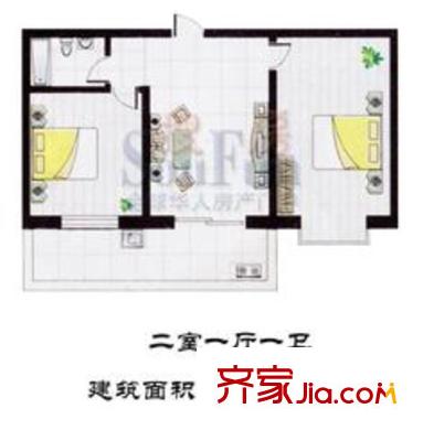東秀苑戶型圖2室1廳1衛(wèi)