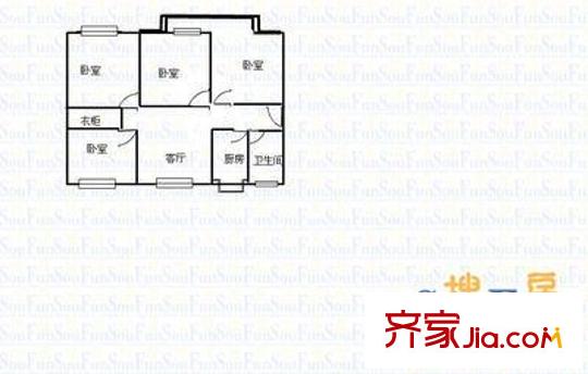 柴市巷小區(qū) 4室 戶型圖