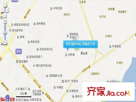 愛(ài)家國(guó)際華城交通圖電子地圖