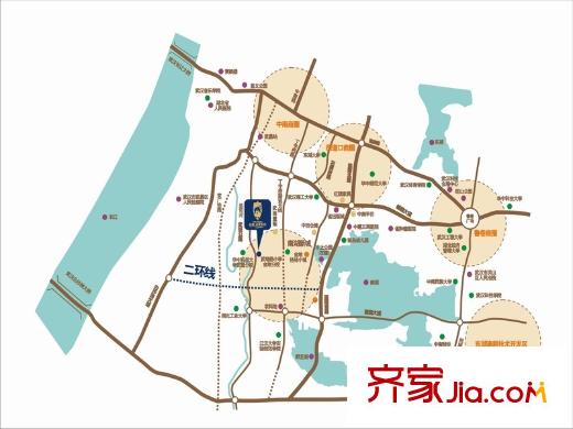 金地圣愛米倫交通圖區(qū)位圖
