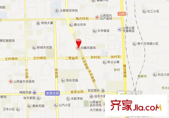 迎澤區(qū)委宿舍交通圖太原  