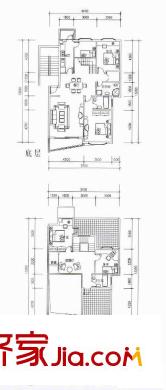 華城廣場戶型圖復(fù)式5 5室3廳3衛(wèi)