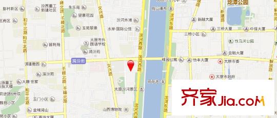 漪汾橋西電臺宿舍交通圖太原  