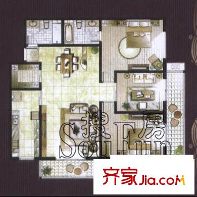 閱溪平方米園戶(hù)型圖三室兩廳兩衛(wèi)179 3室2廳2衛(wèi)1廚