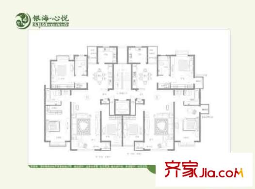 銀海心悅戶型圖二期M戶型 