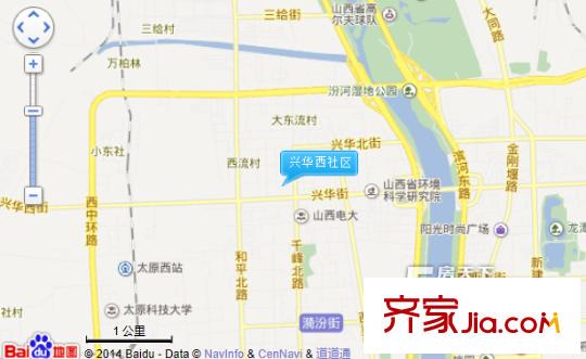 興華西社區(qū)交通圖太原  