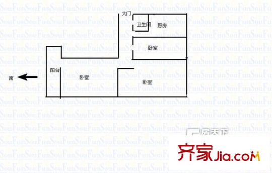 杏林四條外貿(mào)宿舍戶型圖桃園三巷杏林四條省外貿(mào)宿舍2 3室