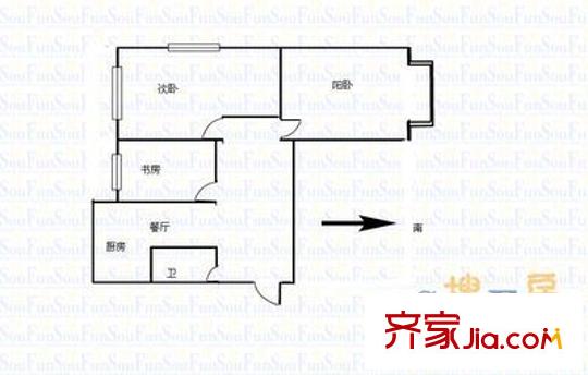 杏林四條外貿(mào)宿舍戶型圖桃園三巷杏林四條省外貿(mào)宿舍7 2室