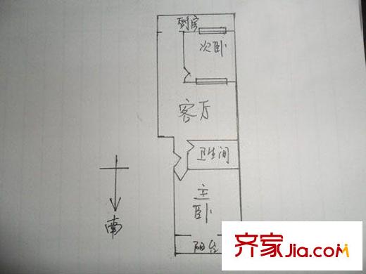 新欣欣小區(qū)戶型圖3 2室