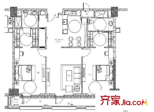 華苑小區(qū)戶型圖2室2廳 戶型圖 2室2廳1衛(wèi)1廚