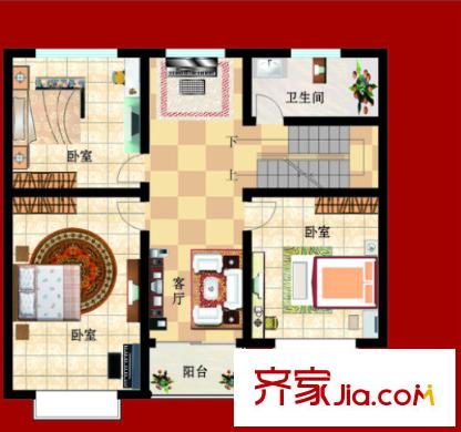 長江紫都戶型圖三室一廳 戶型圖 3室1廳