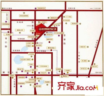 菱角湖萬達(dá)廣場交通圖區(qū)位圖