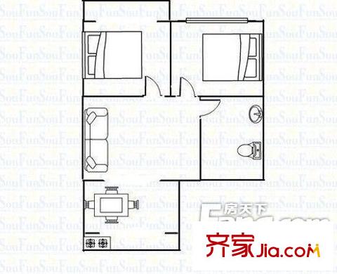 太原 太原市第一建筑公司宿舍 戶型圖