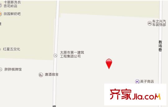 太原市第一建筑公司宿舍交通圖太原  