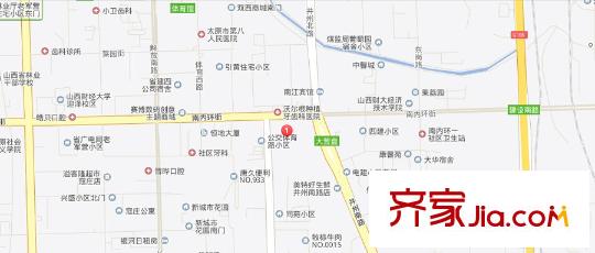 體育路一社區(qū)交通圖太原  
