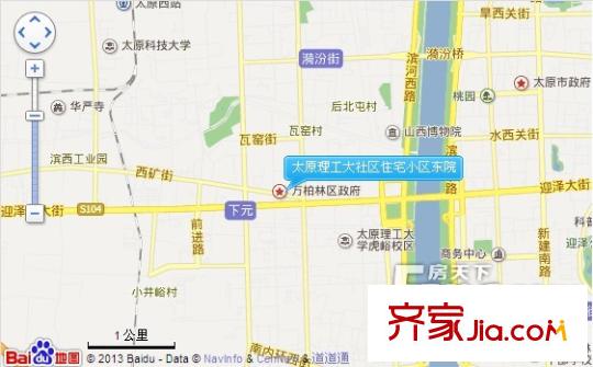 太原理工大社區(qū)住宅小區(qū)東院交通圖太原  