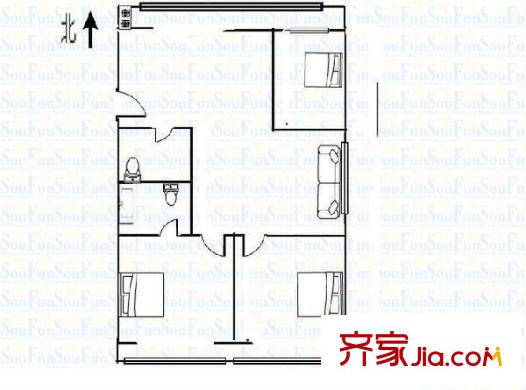 太原 勝利街機(jī)床廠(chǎng)宿舍 戶(hù)型圖