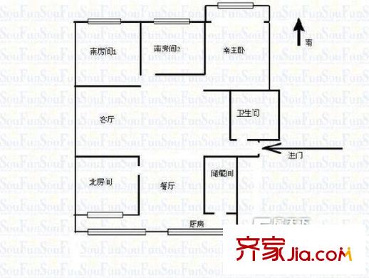 太原 勝利街機(jī)床廠宿舍 戶型圖