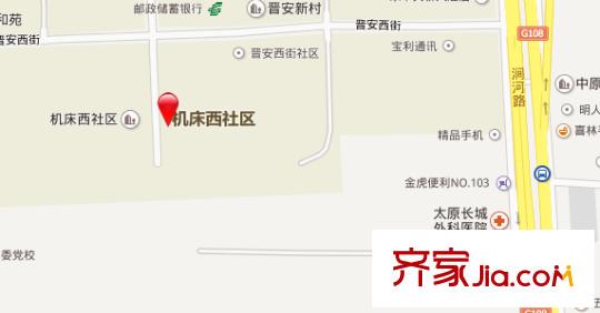 勝利街機(jī)床廠宿舍交通圖太原  