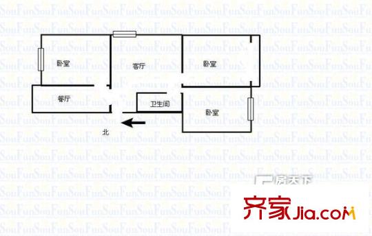 太原 勝利橋東統(tǒng)計局宿舍 戶型圖