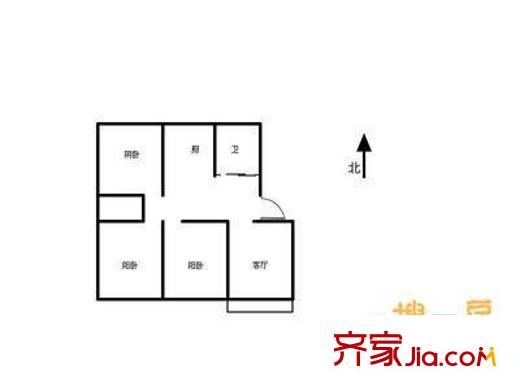 省經(jīng)濟(jì)干部管理學(xué)院宿舍 4室 戶型圖