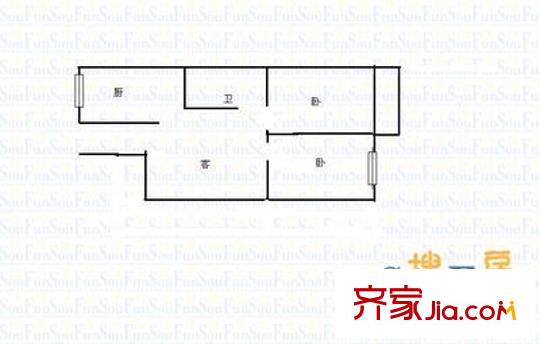 全順馨城 3室 戶型圖