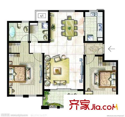 南屯苑 3室 戶型圖