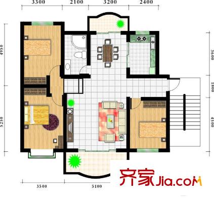 南屯苑 3室 戶型圖
