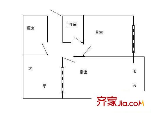 梅花苑 2室 戶型圖