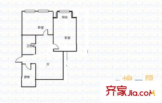 梅花苑 2室 戶型圖