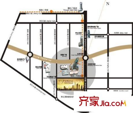 寶利金國際廣場交通圖寶利金區(qū)位圖
