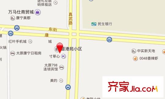 晉港苑交通圖太原  