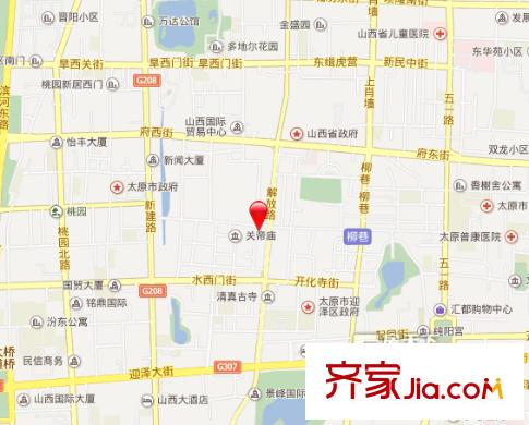 解放路機械進出口公司宿舍交通圖太原  