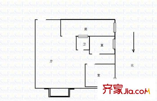 麗華苑 2室 戶型圖
