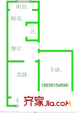 金屬小區(qū) 2室 戶(hù)型圖