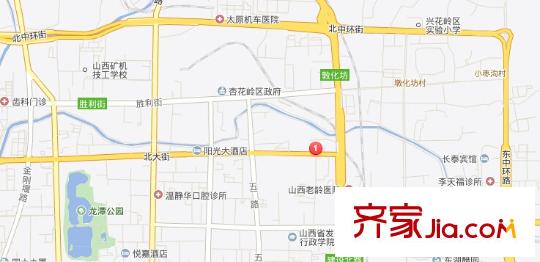 建設(shè)路熱力公司宿舍交通圖太原  