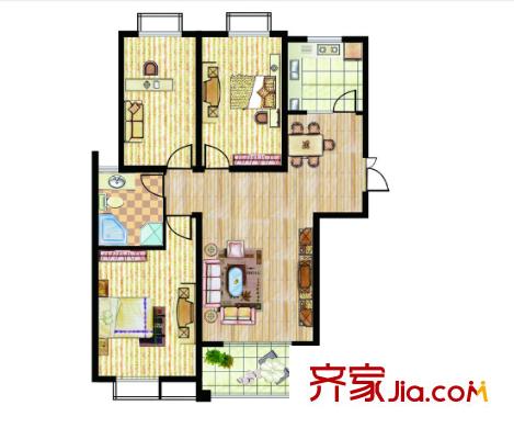 時(shí)代豪苑戶型圖3室2廳 3室2廳