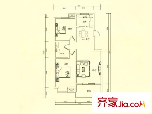 太原 恒運(yùn)通商廈 戶型圖