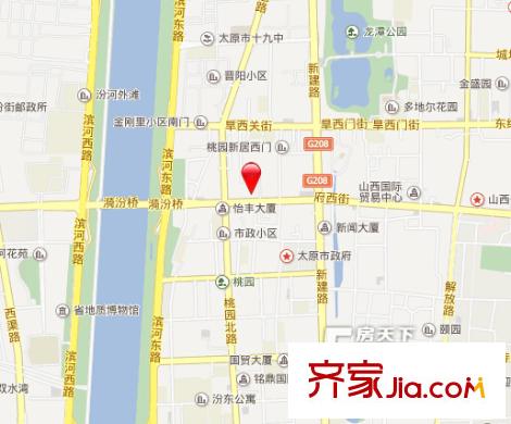 府東街區(qū)委宿舍交通圖太原  