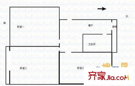 東華警苑 3室 戶型圖