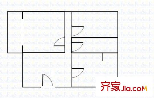 地礦宿舍 2室 戶型圖