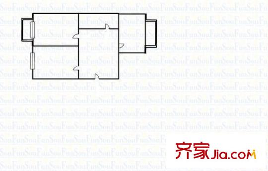 地礦宿舍 3室 戶型圖