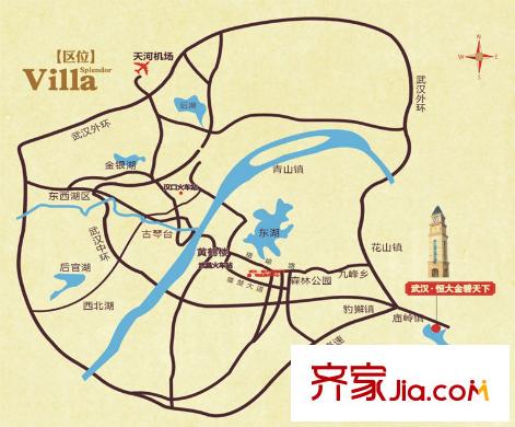 恒大世紀(jì)旅游城區(qū)位圖